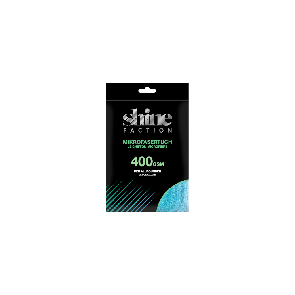 Shine Faction Mikrofasertuch, Hellblau, 40 x 40 cm, 1 Stk.