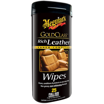 Meguiar's Gold Class Reinigungs- und Pflegetücher für Leder, 25 Tücher (Artikel-Nr.: G 10900)