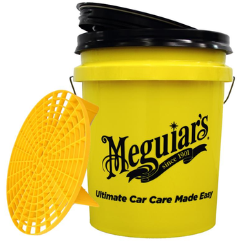 Meguiar's Wascheimer gelb & Grit Guard mit Deckel (Artikel-Nr.: G 408LB)