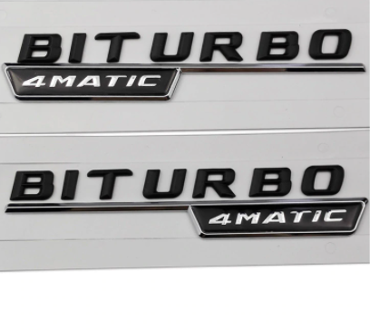 AUFKLEBER | BITURBO 4MATIC | CHROM/SCHWARZ