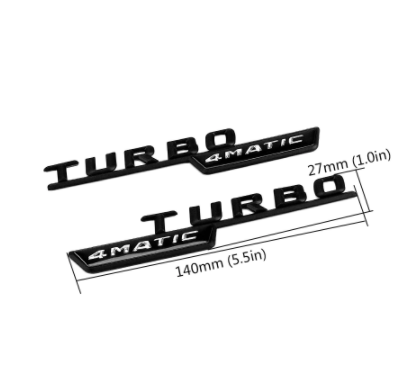 Aufkleber TURBO 4MATIC schwarz