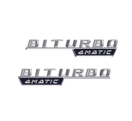 AUFKLEBER | BITURBO 4MATIC | CHROM/SCHWARZ