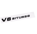 AUFKLEBER | V8 BITURBO | CHROM/SCHWARZ