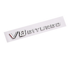 AUFKLEBER | V8 BITURBO | CHROM/SCHWARZ